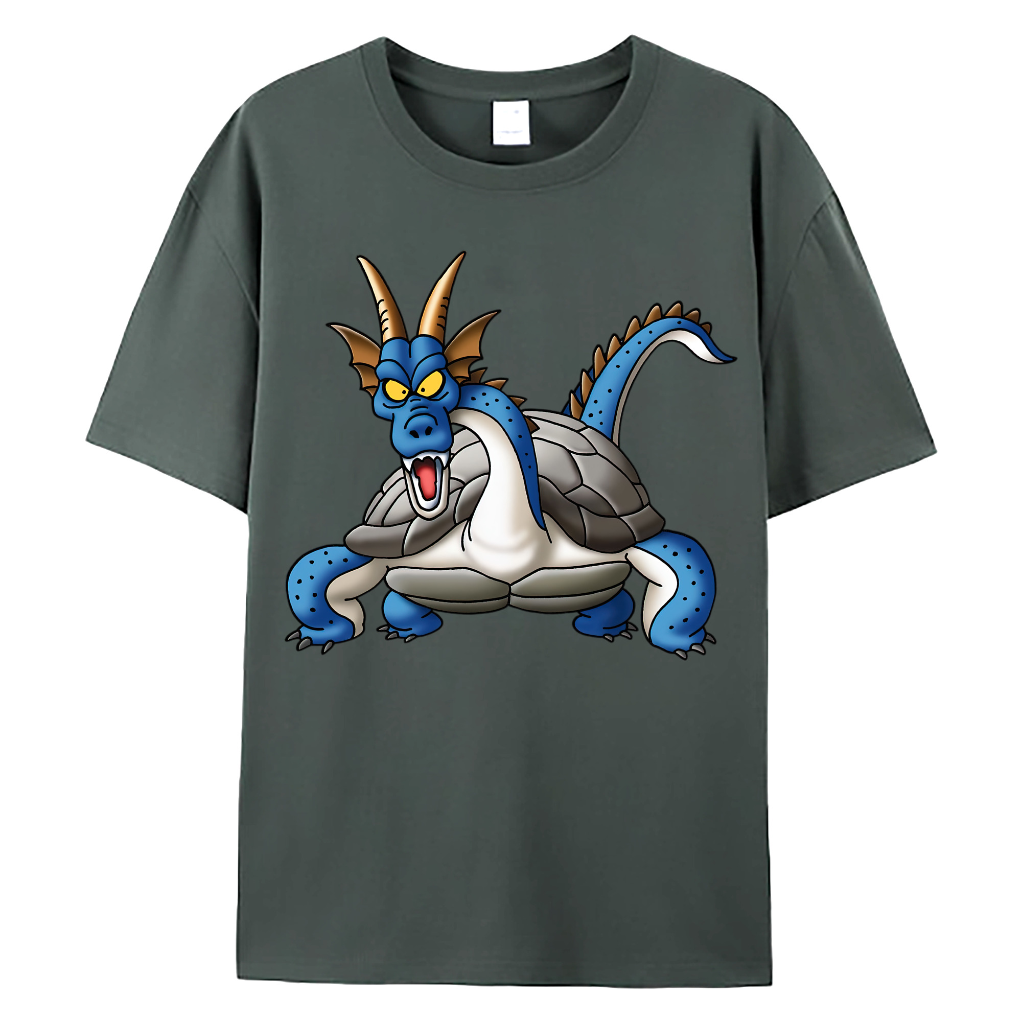 （画像用） ドラゴンクエスト Doragon Kuesuto Dragon Quest 綿100％ メンズ半袖Tシャツ｜肌触りやわらか＆通気性